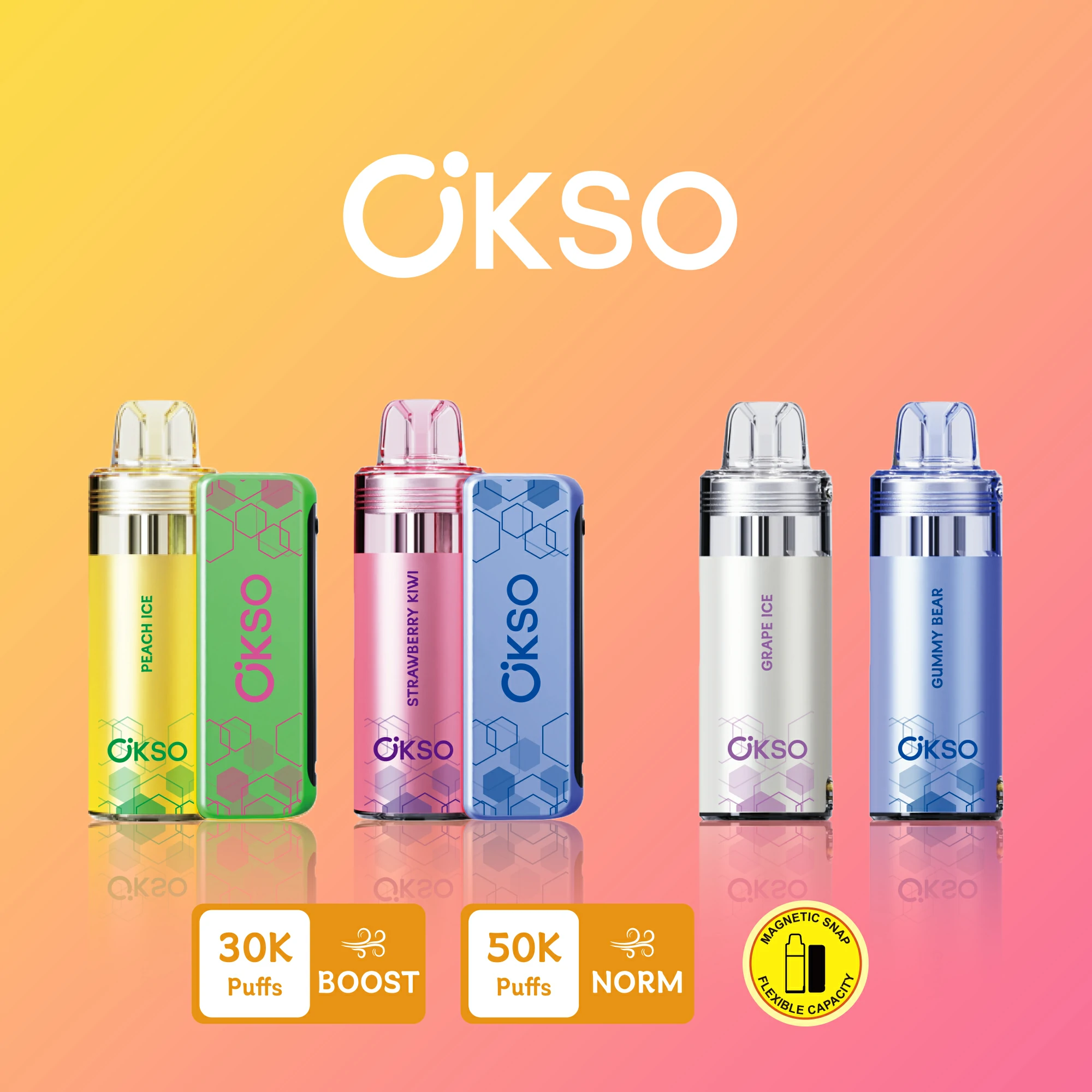 Okso 50,000パフ SWITCH KIT 使い捨て電子タバコ