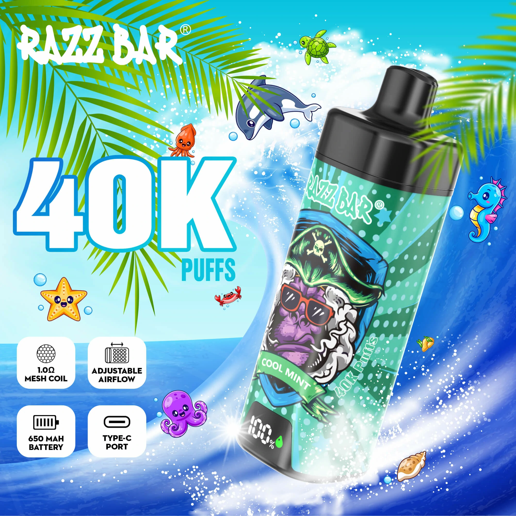 Razz Bar 40,000パフ Smart Screen 使い捨てベイプ