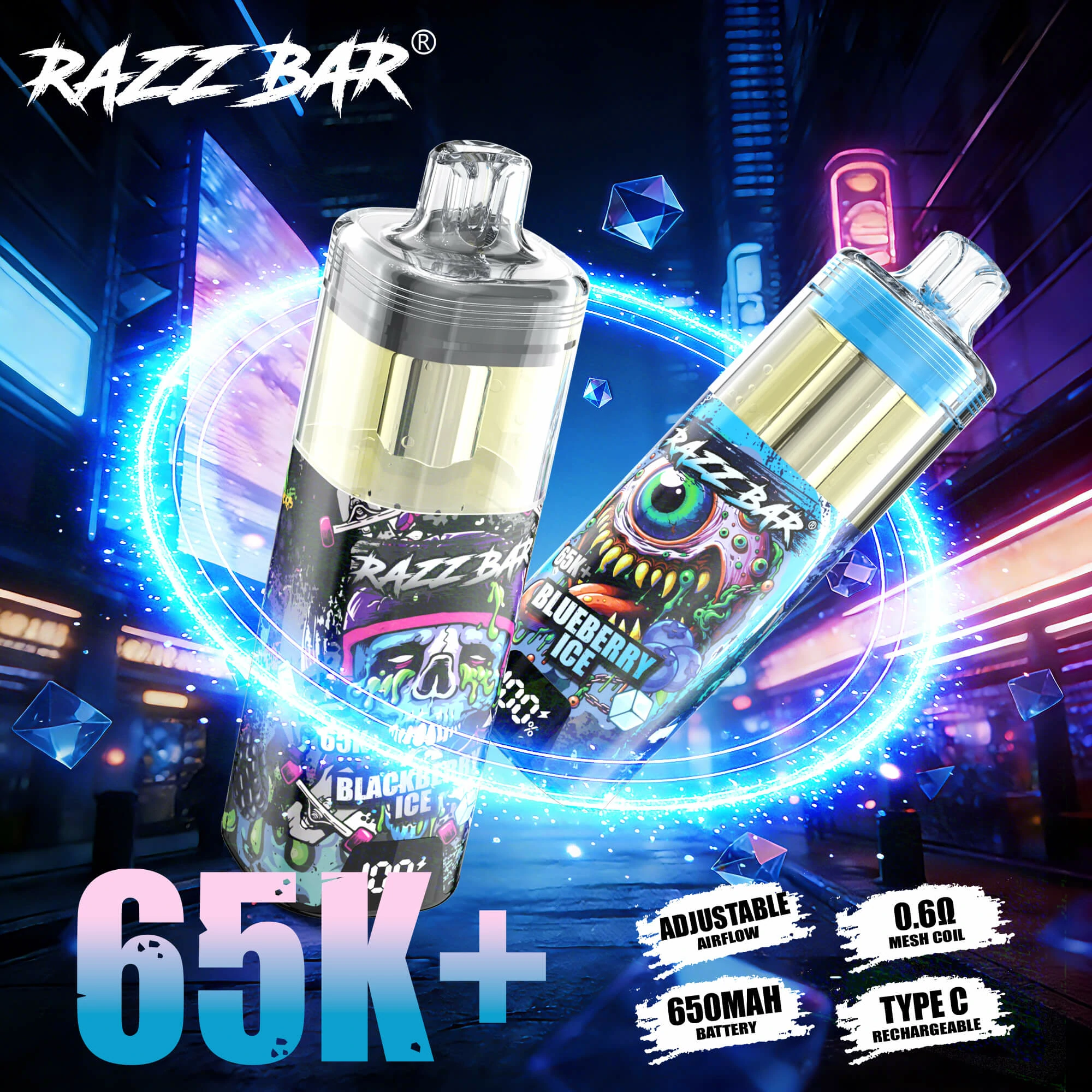 Razz Bar 65,000パフ 使い捨てベイプ