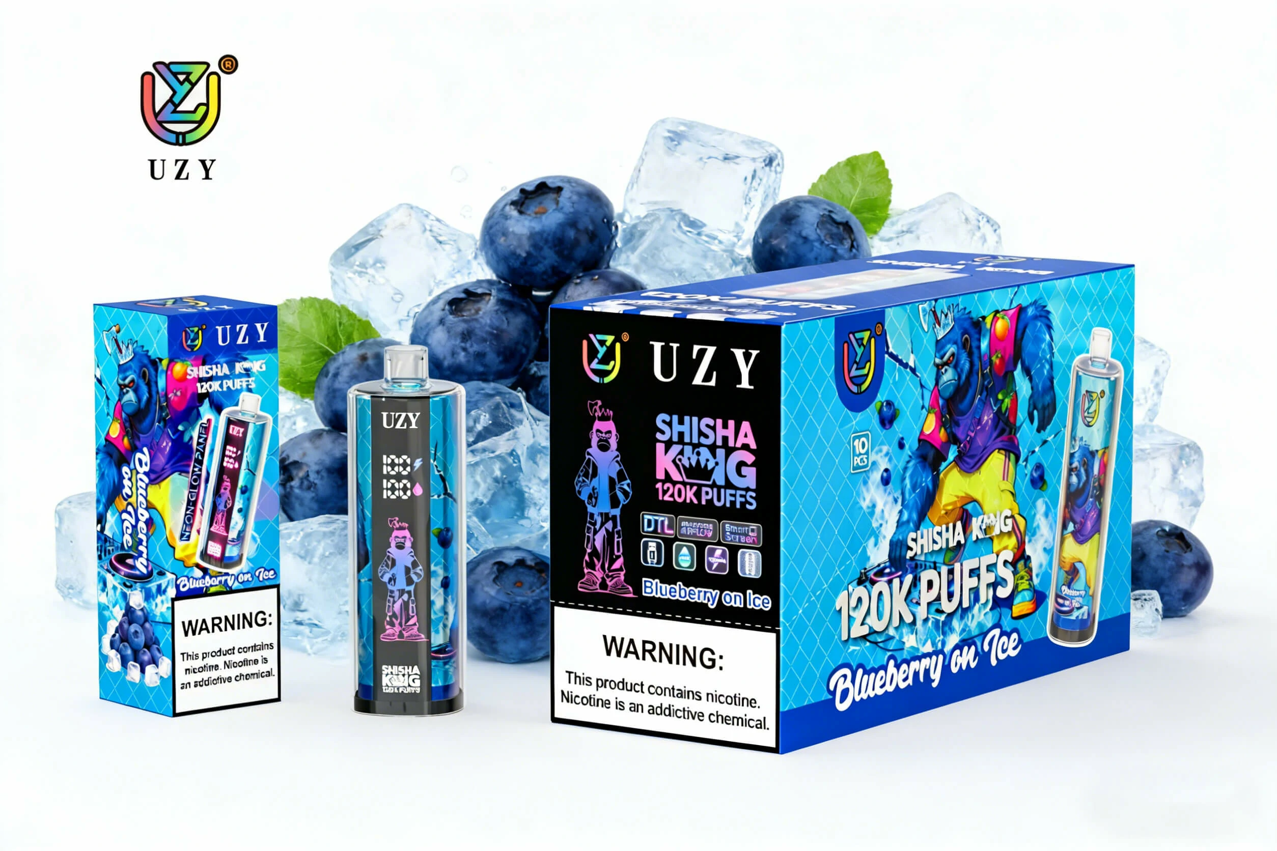 UZY 120.000 Züge HOOKAH KING SHISHA Einweg-E-Zigarette